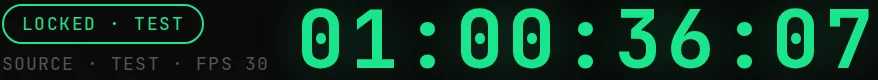 The clock, locked and green